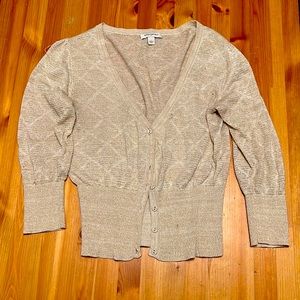 Banana Republic gold and tan cardigan